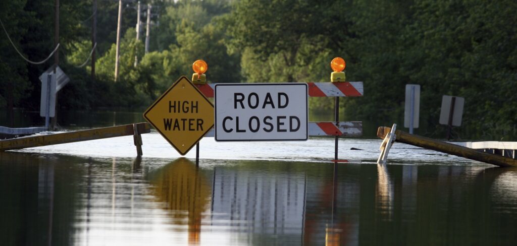 High floodwaters. Photo courtesy the National Oceanic and Atmospheric Administration.