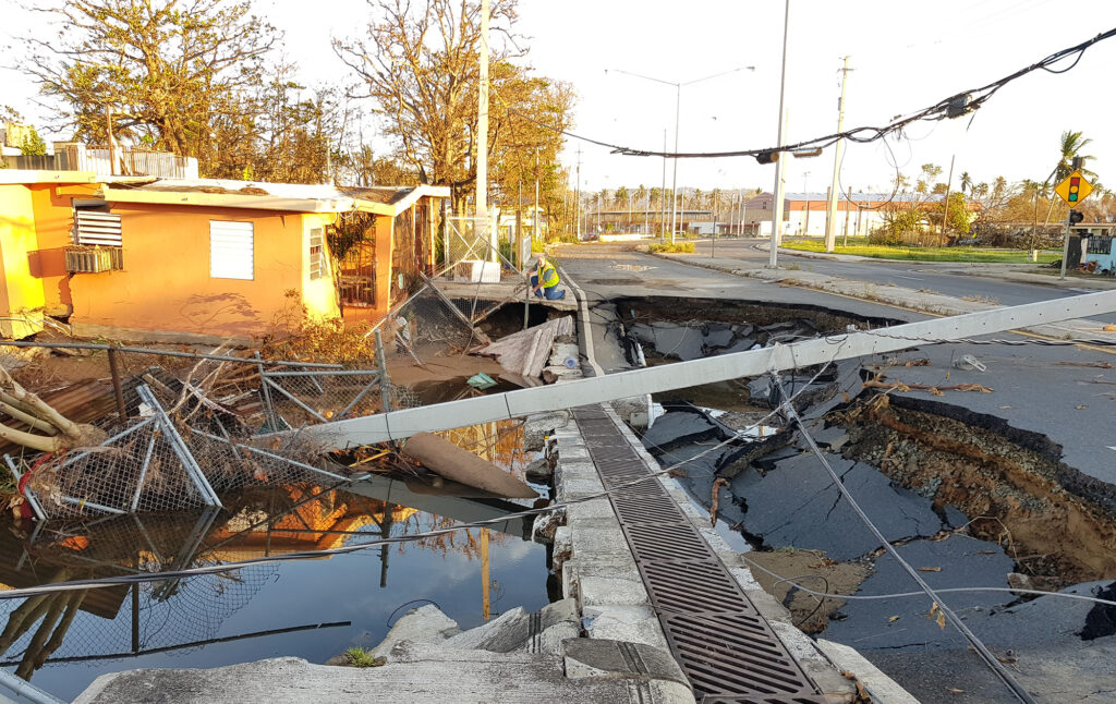 A wide range of infrastructure wad damaged by Hurricane María in September 2017. Photo by Ismael Pagán-Trinidad.