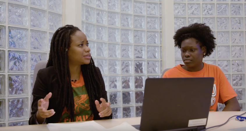 Dr. Michelle Dovil, left, of Florida A&M University led the Summer Research Team in 2019. Photo by Chris A. Johns.