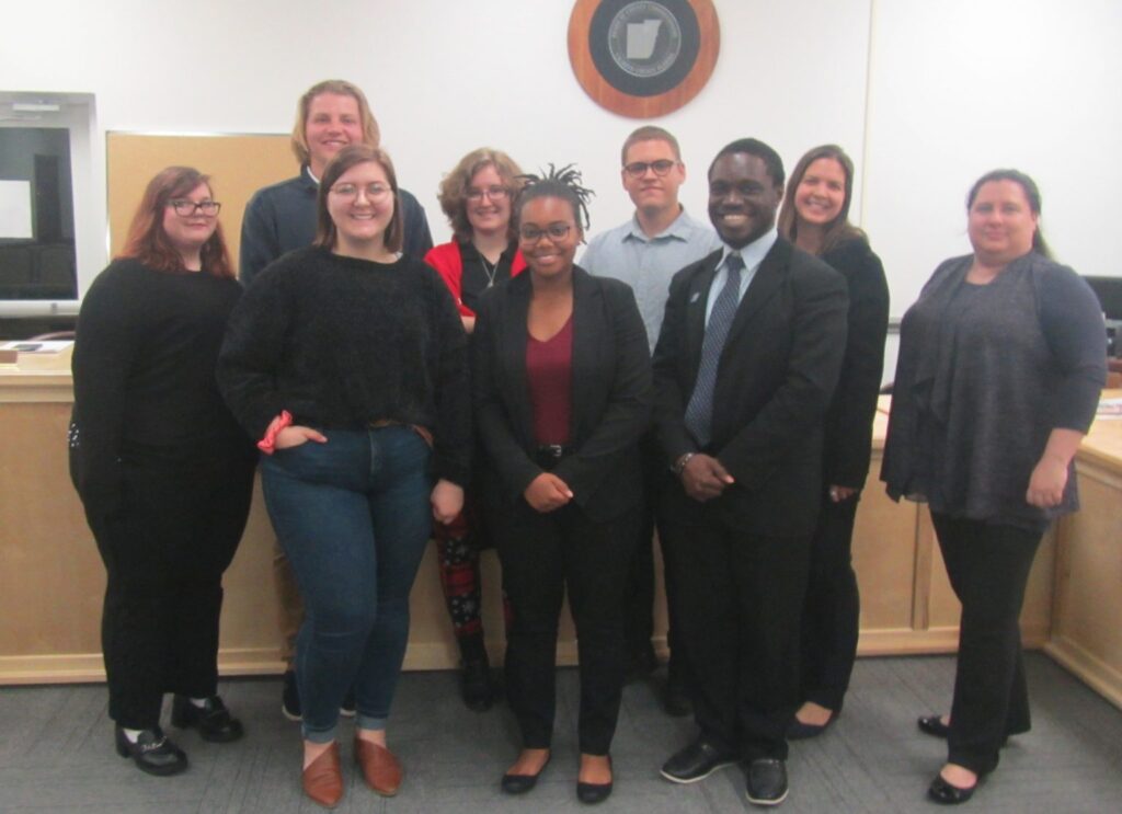 UWF students after their presentation to Calhoun County officials. Photo submitted.