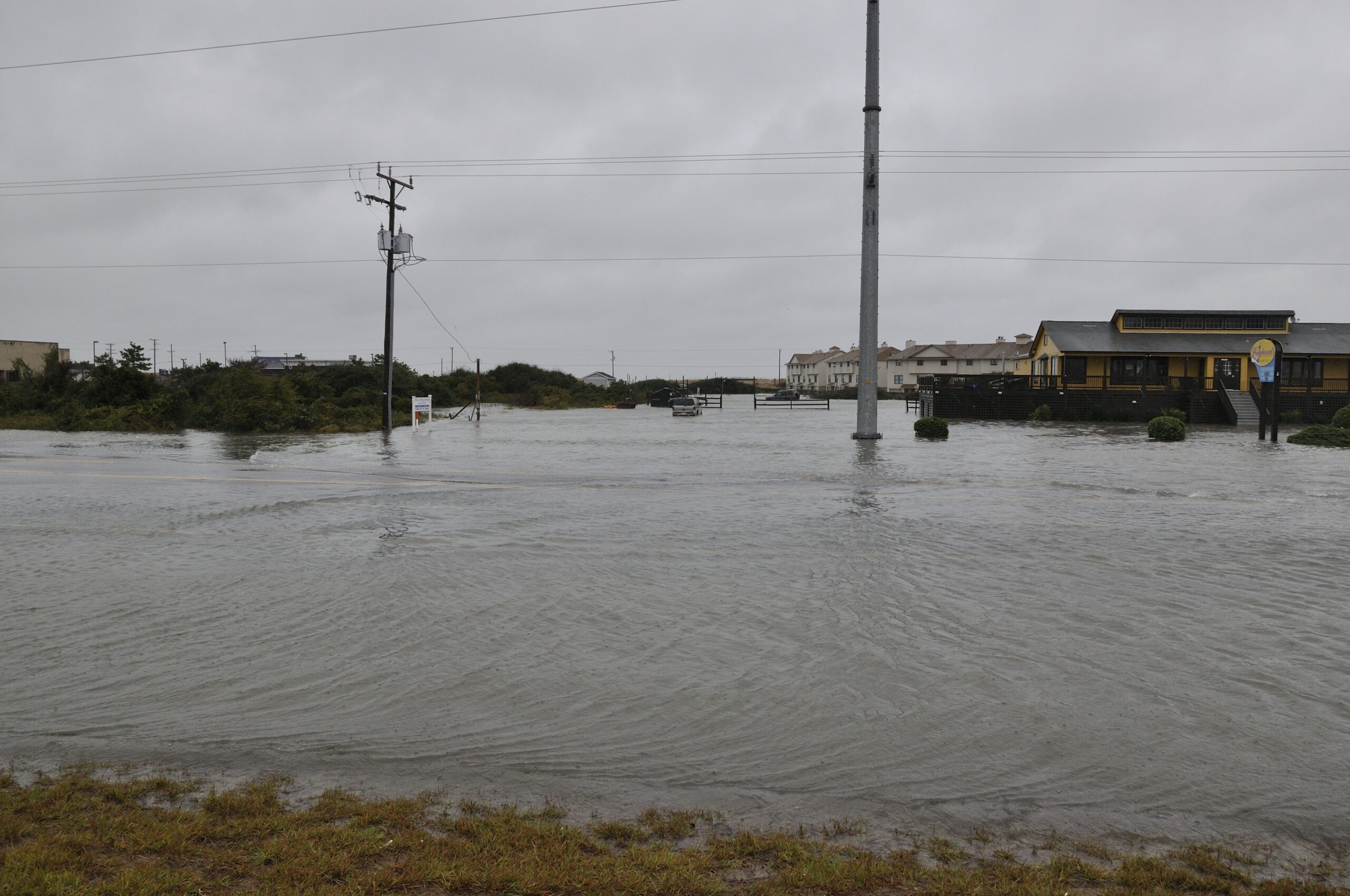 Road flooding in Kitty Hawk, NC during Hurricane Sandy. © Peggy Birkemeier