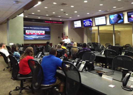 LSU students visit the Baton Rouge Mayor’s Office of Homeland Security and Emergency Preparedness as part of Dr. Barry Keim’s project. Photo submitted.