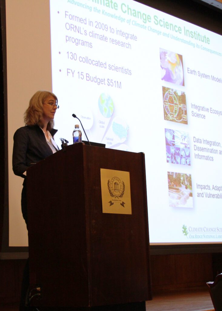 Dr. Melissa Allen, Post-Doctoral Research Associate, Computational Science and Engineering Division, Oak Ridge National Laboratory, spoke during the third session, “Enhancing the Resilience of Coastal Infrastructure.”