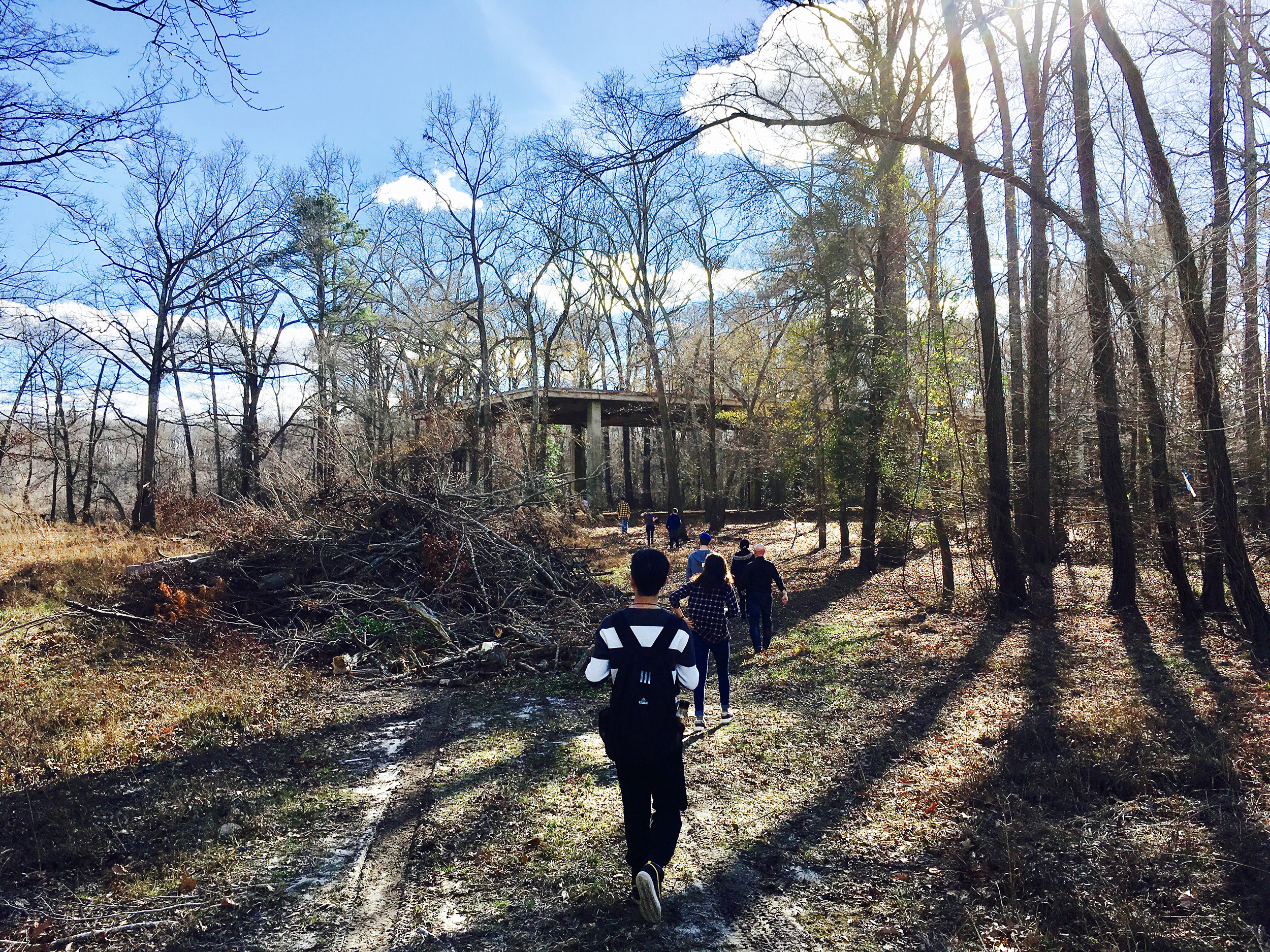 During DesignWeek in January 2017, students viewed buyout properties in Kinston that flooded during Hurricane Floyd in 1999. Photo by Darien Williams, University of North Carolina at Chapel Hill.